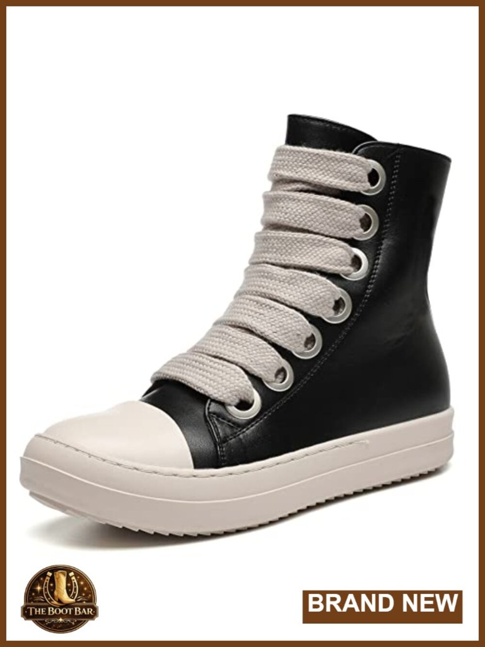 Women's High Top Platform Sneakers PU Leather Comfort Walking Shoes